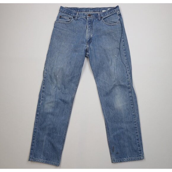 Vintage 90s Streetwear Mens 32x30 Distressed Straight Leg Denim Jeans Blue USA